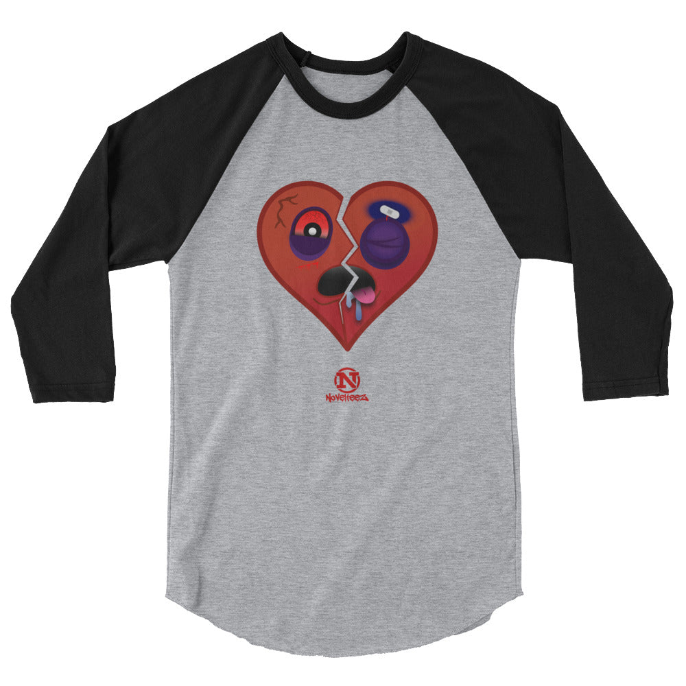 Battered Heart 3/4 sleeve Baseball